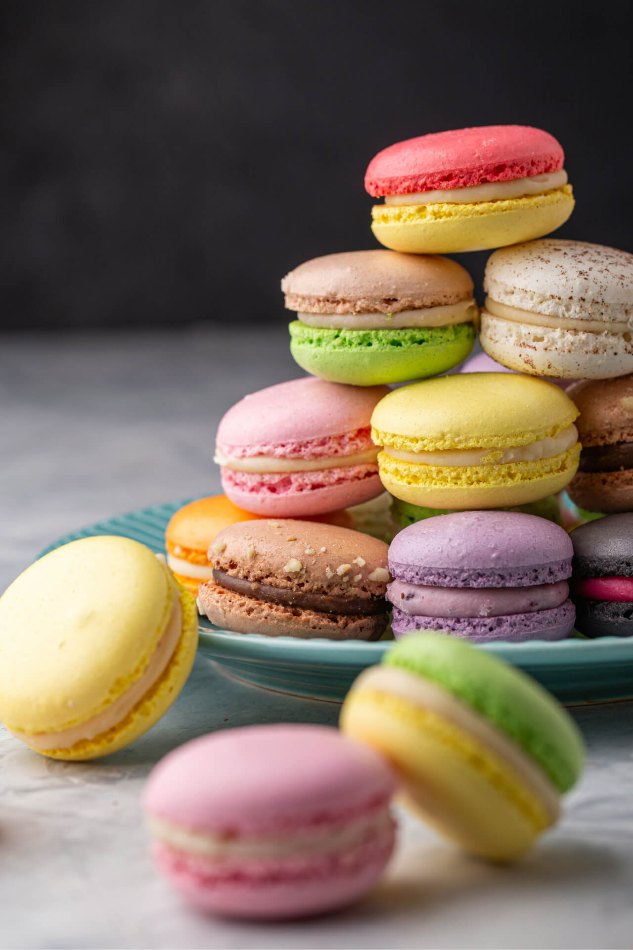 Macarons Served On A Plate